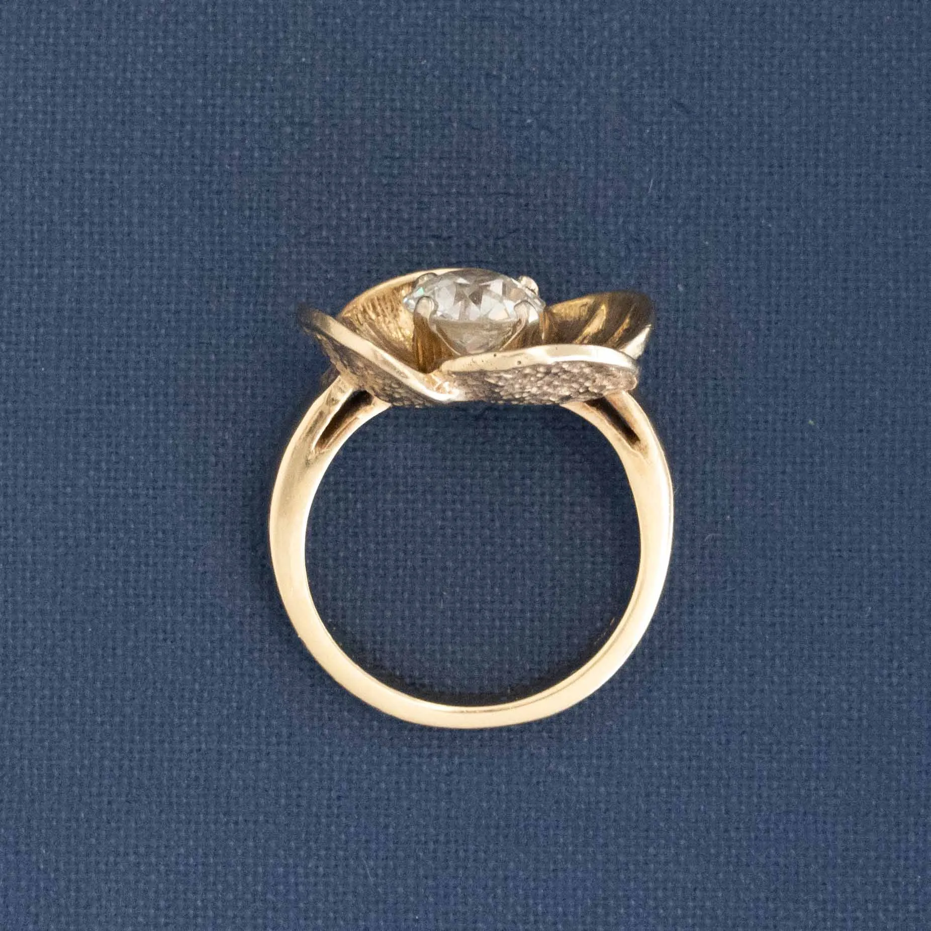 1.49ct Retro Old European Cut Diamond Floral Ring