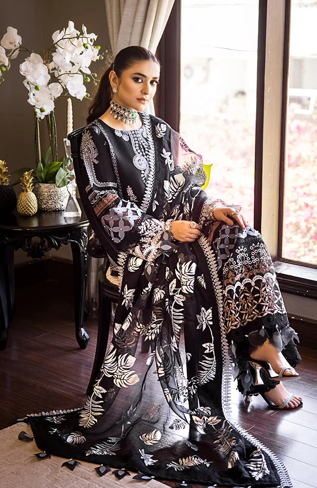 3 Piece Unstitched Luxury Embroidered Lawn-MLL-23-03 | Alzohaib Mahiymaan Luxury Lawn Eid Collection23