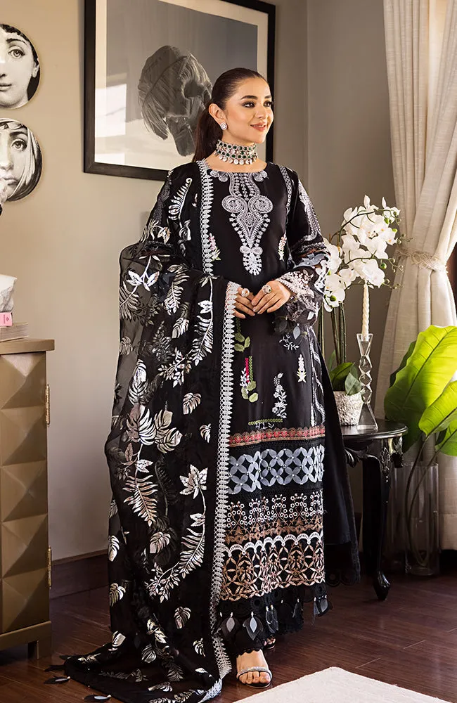 3 Piece Unstitched Luxury Embroidered Lawn-MLL-23-03 | Alzohaib Mahiymaan Luxury Lawn Eid Collection23