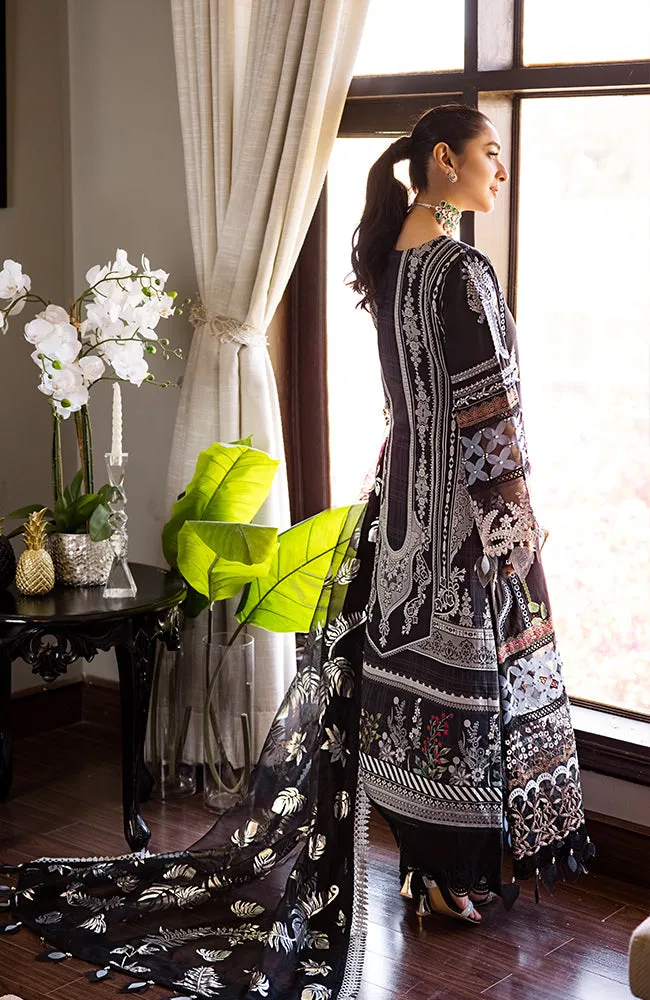 3 Piece Unstitched Luxury Embroidered Lawn-MLL-23-03 | Alzohaib Mahiymaan Luxury Lawn Eid Collection23