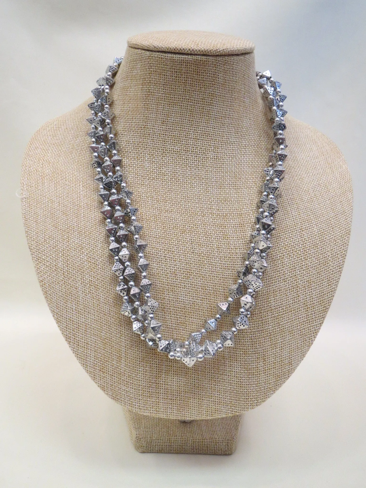 ADO | 3 Strand Silver Necklace