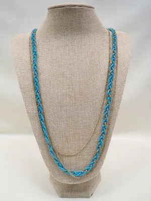 ADO | Turquoise Beads & Gold Chain Necklace