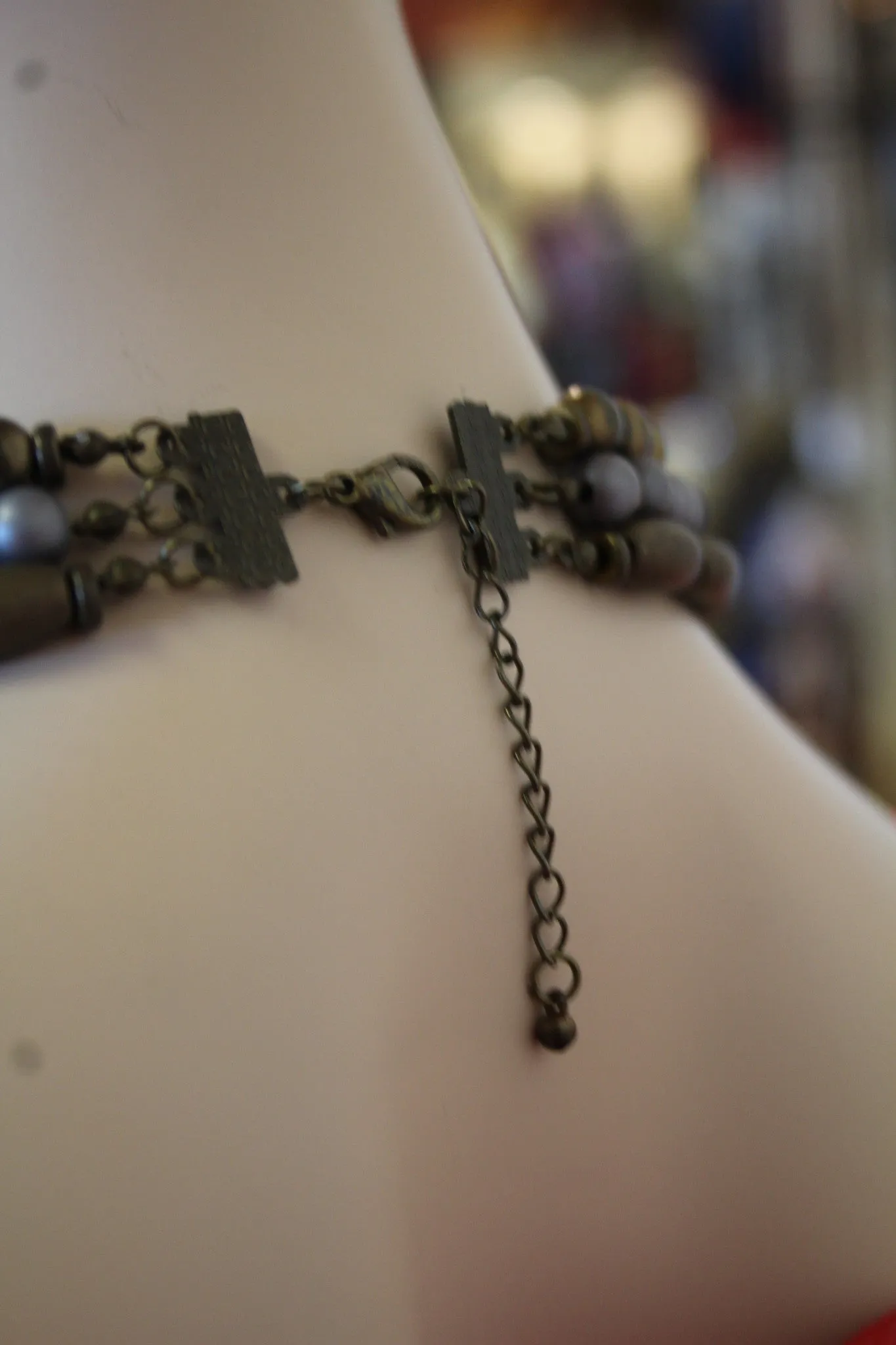 ADO | Wood Beaded 3 Strand Necklace