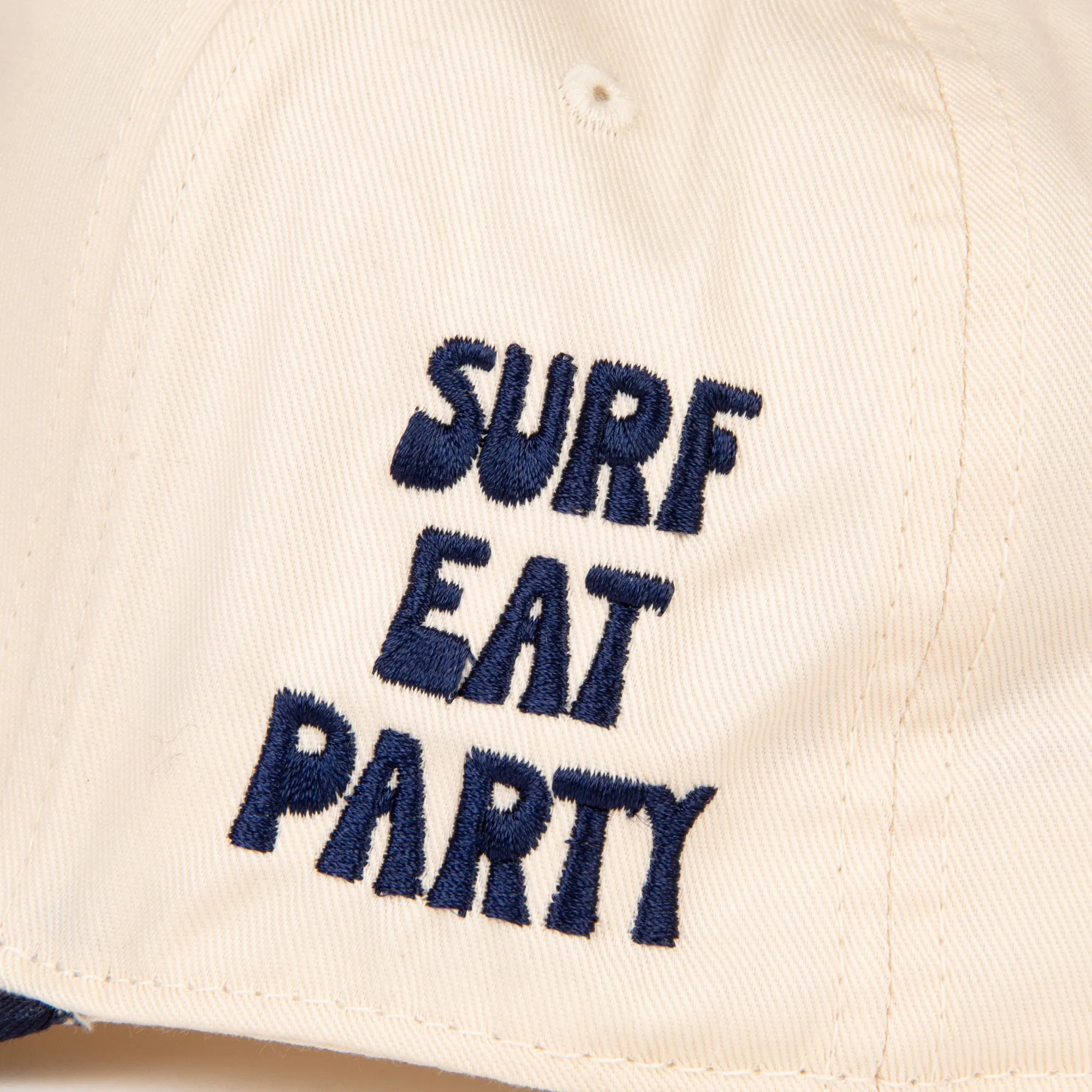Apres Surf Embroidered Hat - Navy & Natural