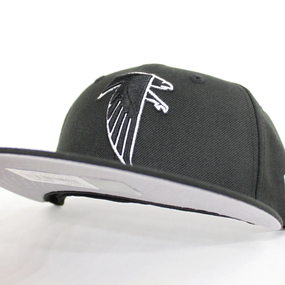 Atlanta Falcons Retro New Era 59Fifty Fitted Hat (Black Gray Under Brim)