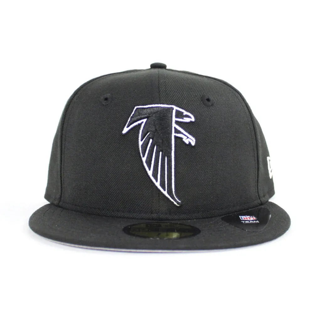 Atlanta Falcons Retro New Era 59Fifty Fitted Hat (Black Gray Under Brim)