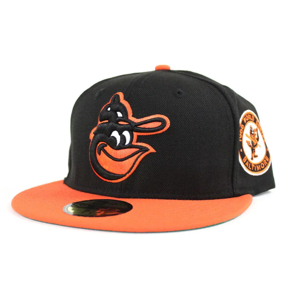 Baltimore Orioles 1966 World Series 59Fifty New Era Fitted Hat (Black Orange Green Under Brim)