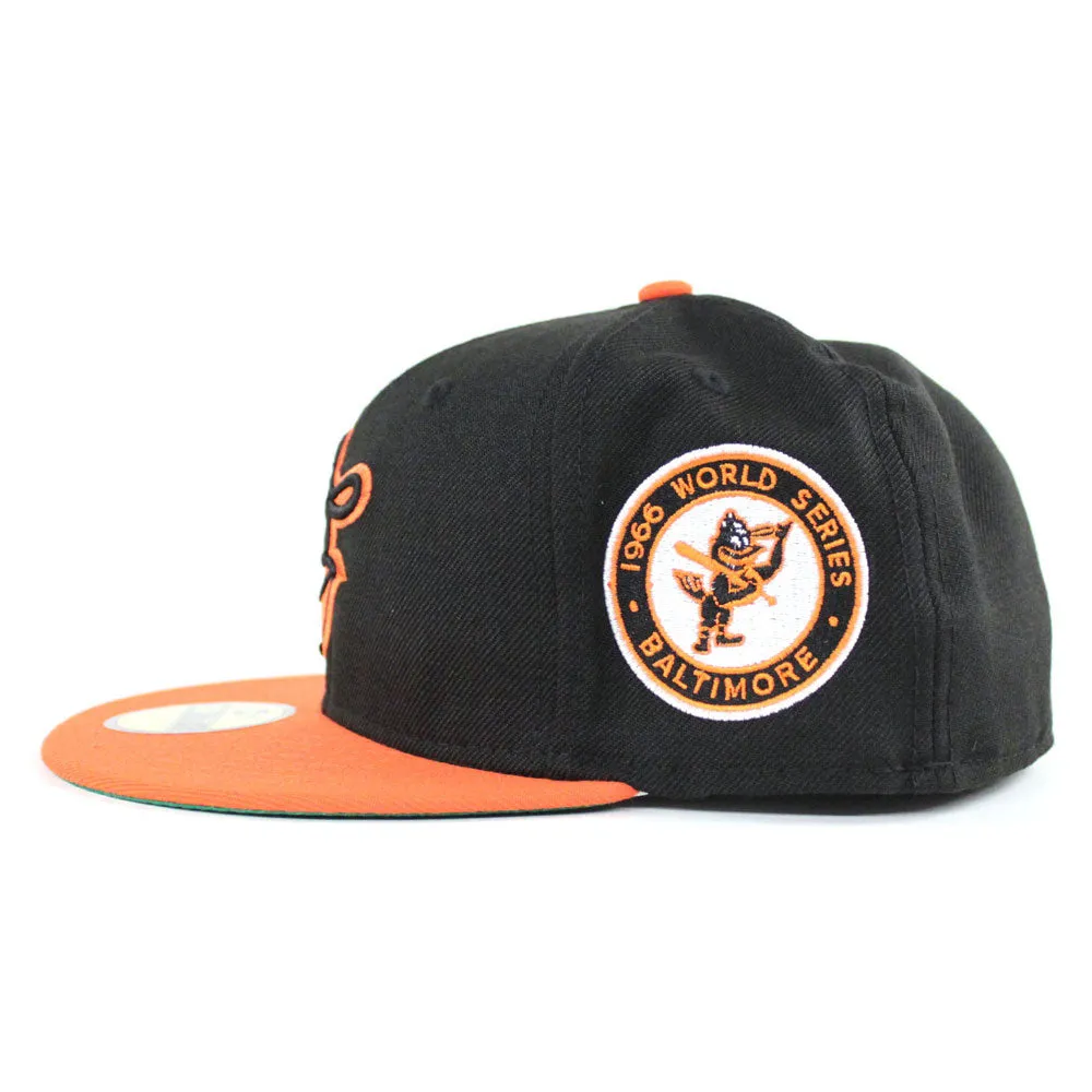 Baltimore Orioles 1966 World Series 59Fifty New Era Fitted Hat (Black Orange Green Under Brim)