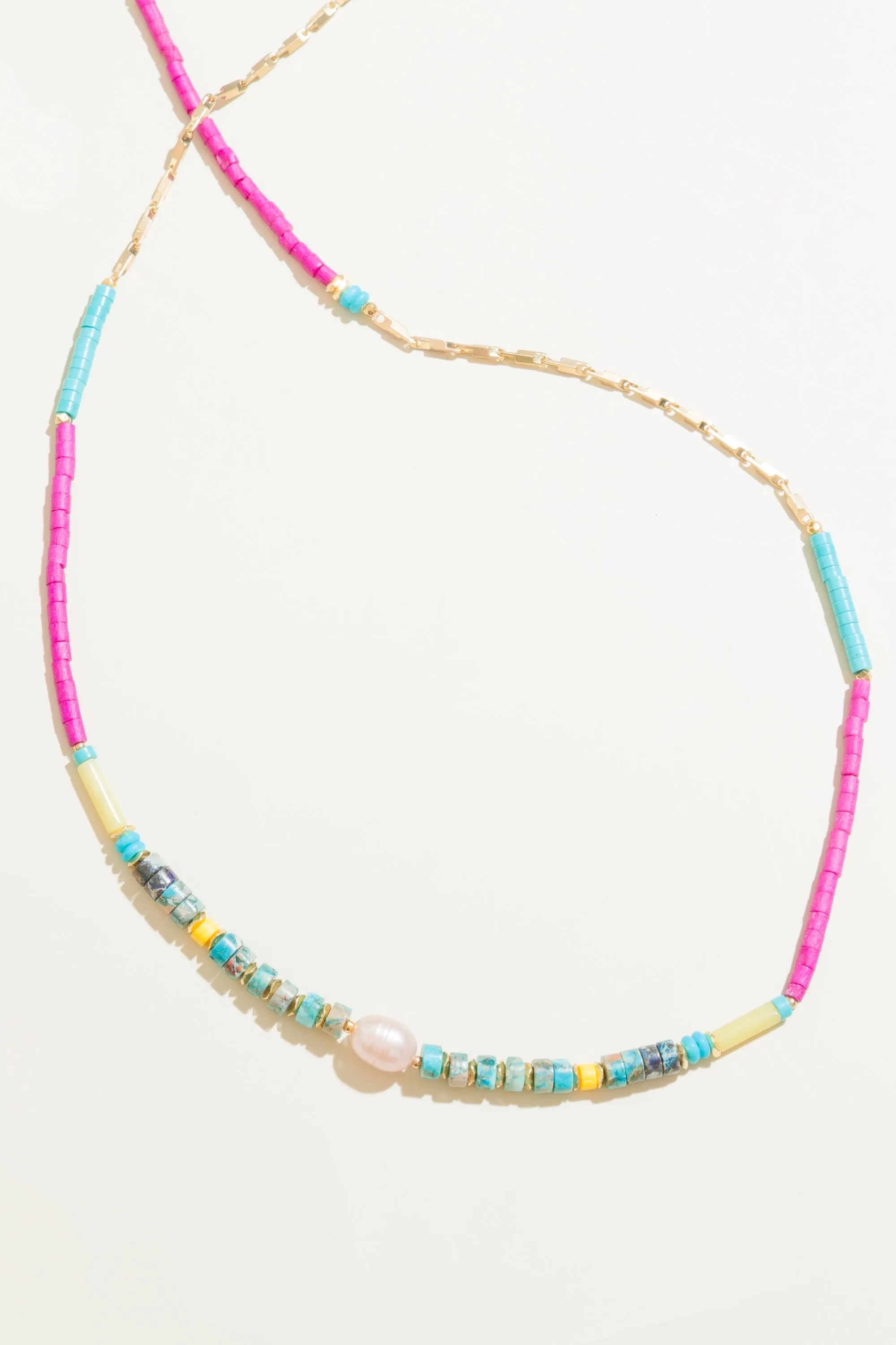 Beatrix Lariat Beaded Necklace