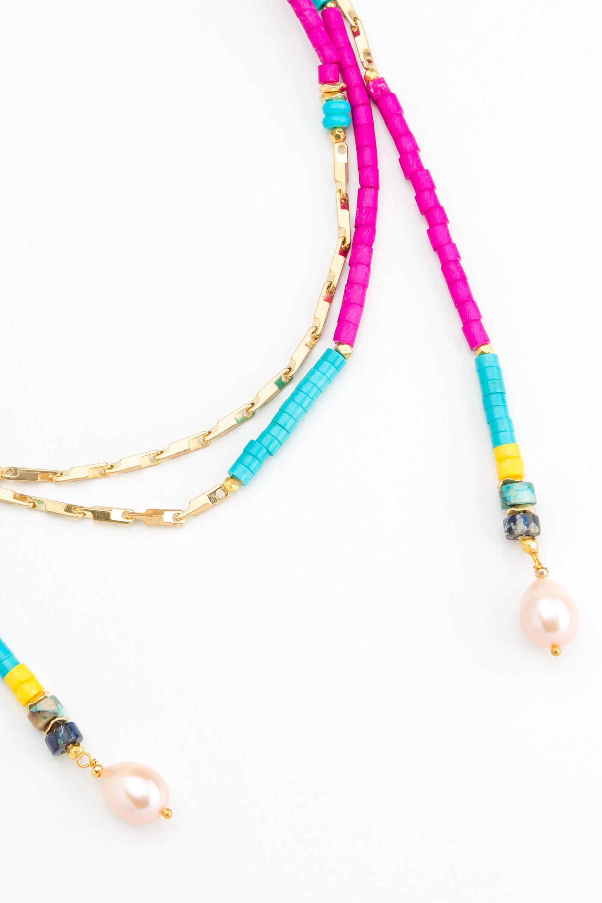 Beatrix Lariat Beaded Necklace