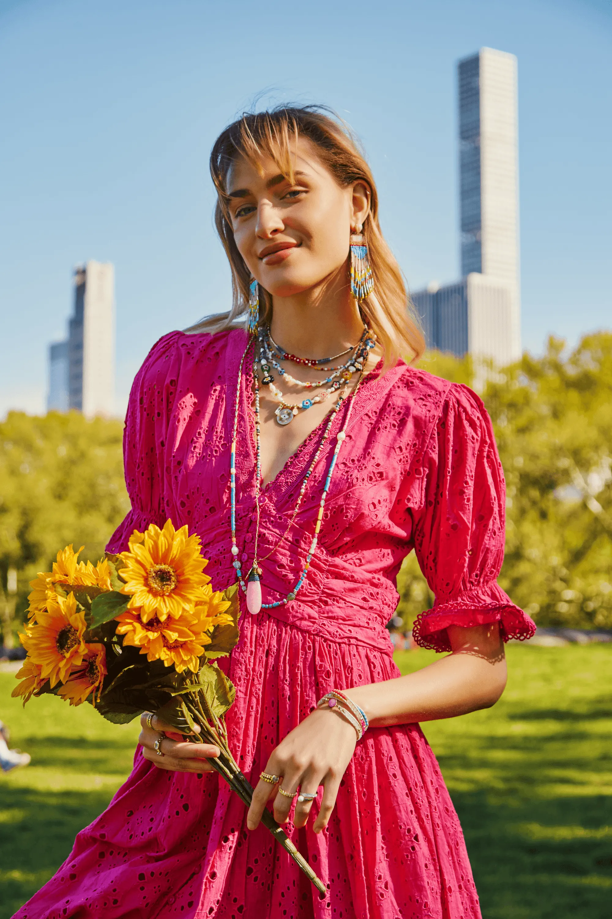 Beatrix Lariat Beaded Necklace