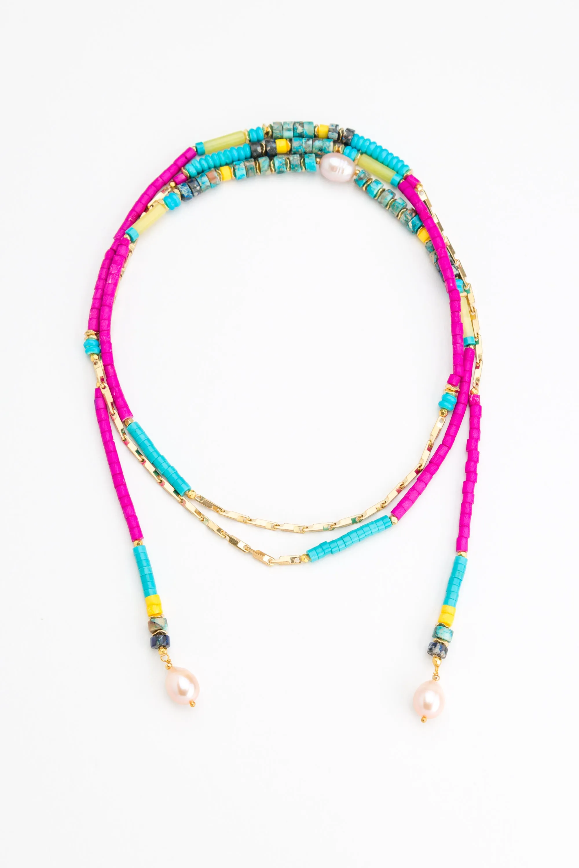 Beatrix Lariat Beaded Necklace