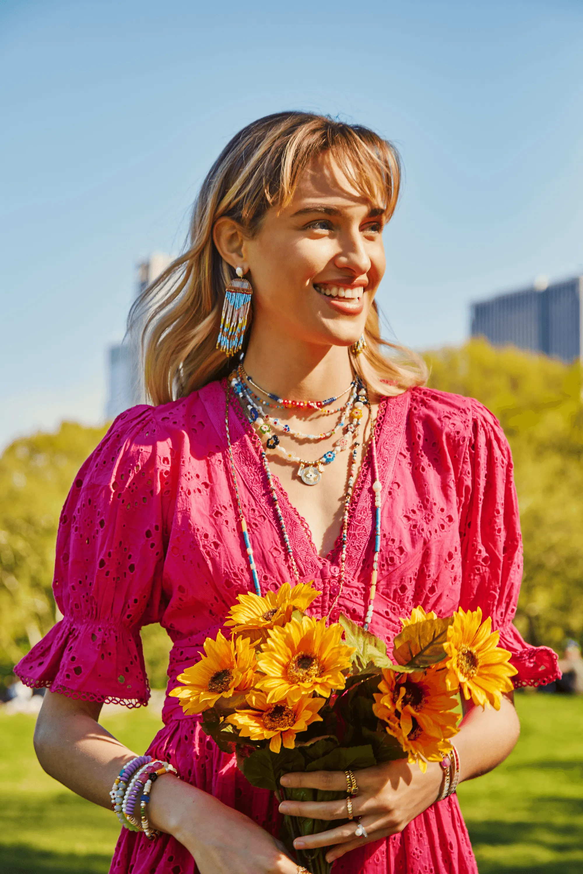 Beatrix Lariat Beaded Necklace