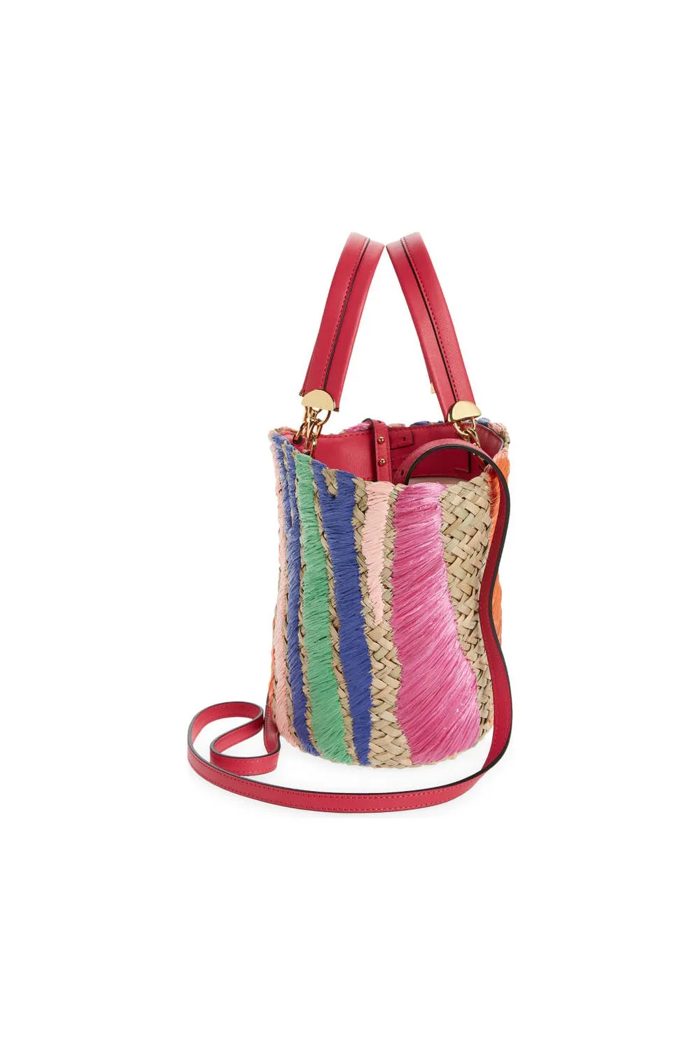 BIENEN DAVIS x AURETA Natural Mini Market Woven Straw Basket Tote