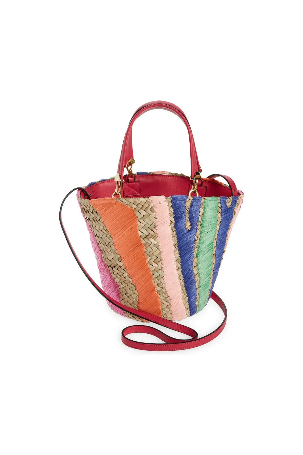 BIENEN DAVIS x AURETA Natural Mini Market Woven Straw Basket Tote