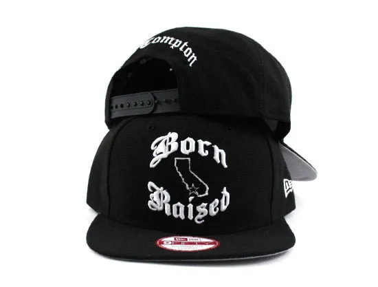Born Raised in Compton New Era 9Fifty Hats (Black Gray Under Brim)