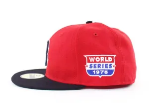 Boston Red Sox 1975 World Series Champion Patch New Era 59Fifty Fitted Hats (RED GREEN UNDER BRIM)