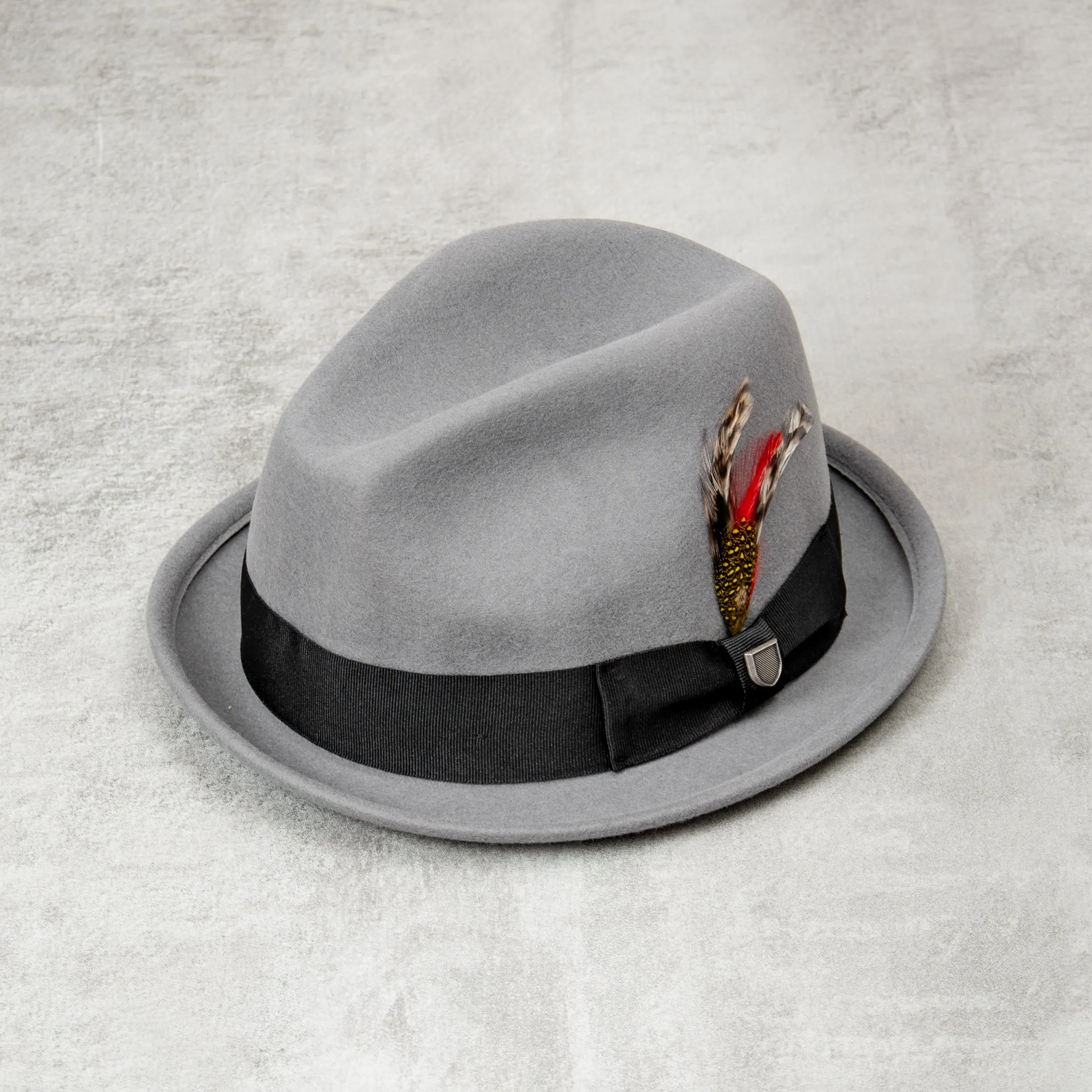 Brixton Gain Fedora - Grey / Black