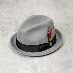 Brixton Gain Fedora - Grey / Black