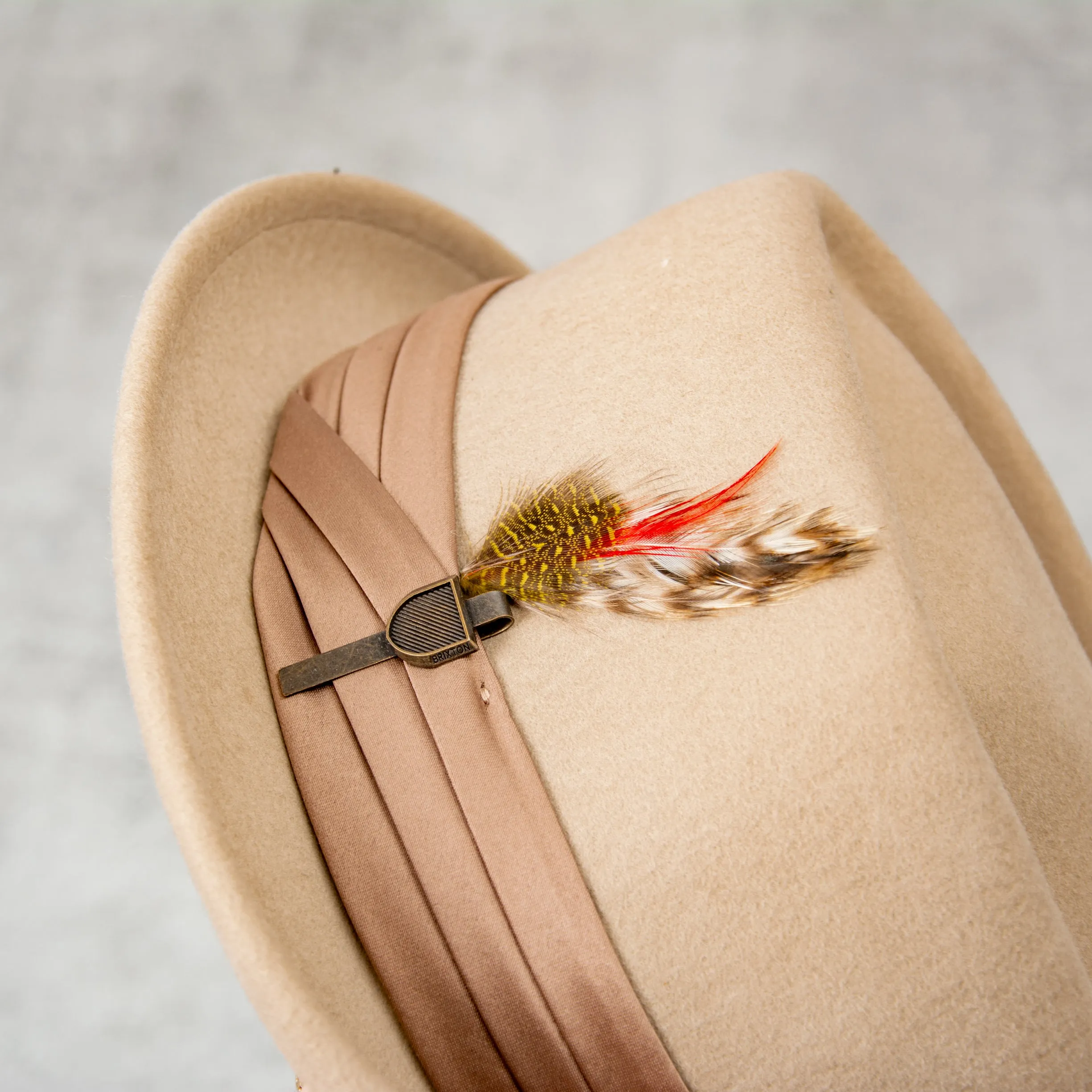 Brixton Stout Pork Pie Hat - Sand / Dark Sand