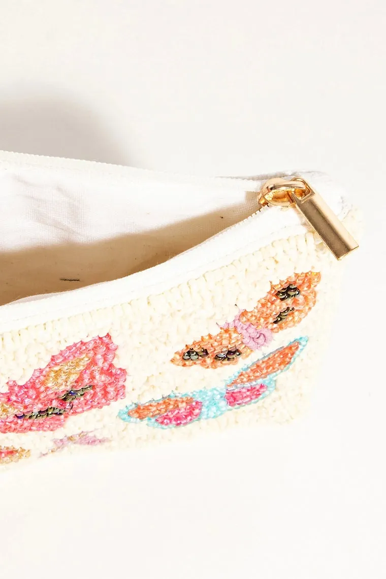 Butterfly Beaded Coin Purse