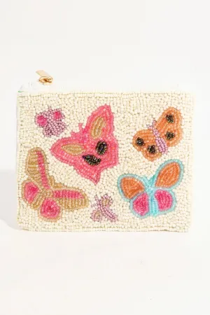 Butterfly Beaded Coin Purse