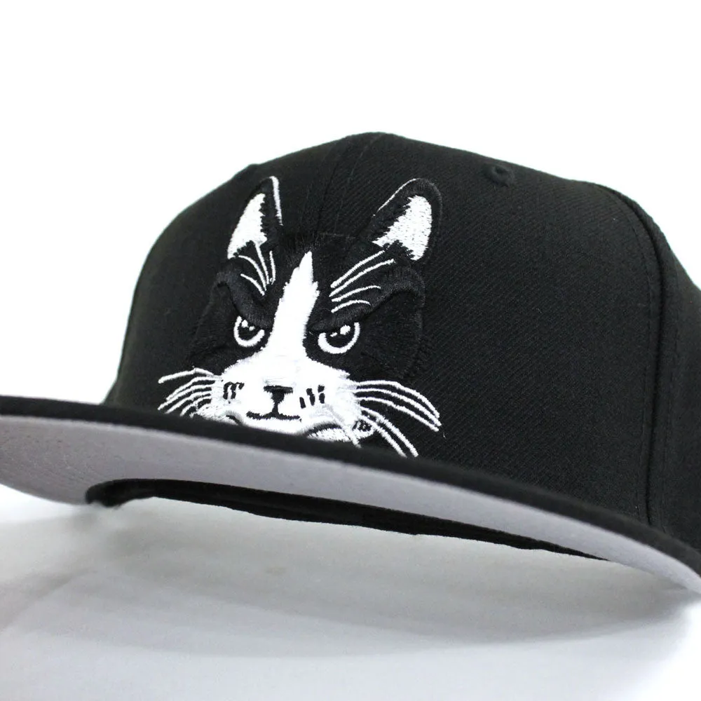 Cat New Era 59Fifty Fitted Hats (Black Gray Under Brim)