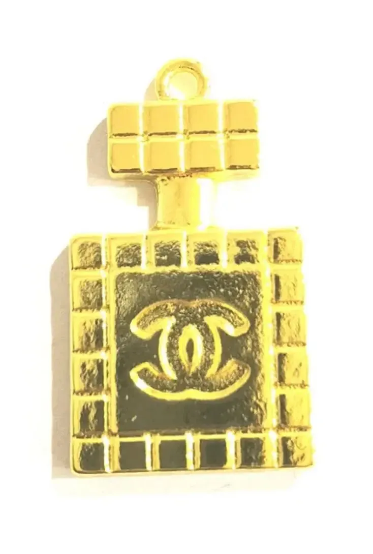 CC-Inspired Gold Perfume Bottle Charm – Luxe DIY Fashion Bling