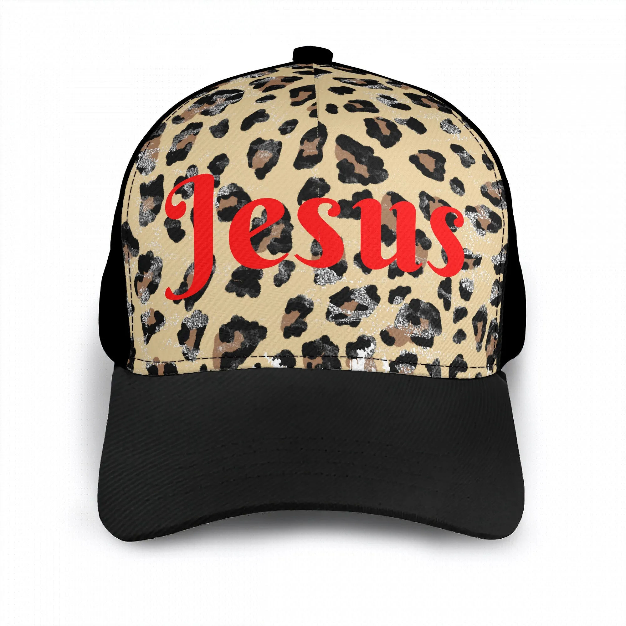 Cheetah Print Jesus Baseball Cap