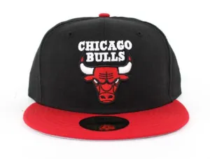 Chicago Bulls New Era 59Fifty Fitted Hat (Air Jordan 1 Retro High OG Banned 2016 Gray Under Brim)