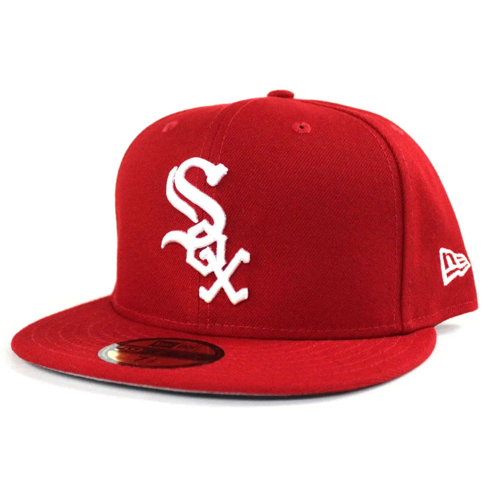 Chicago White Sox New Era 59Fifty Fitted Hat (RED GRAY UNDER BRIM)