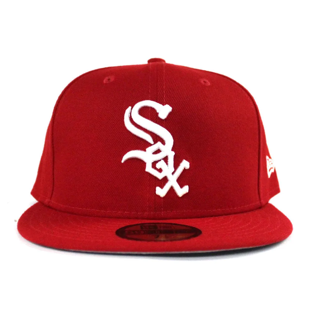 Chicago White Sox New Era 59Fifty Fitted Hat (RED GRAY UNDER BRIM)