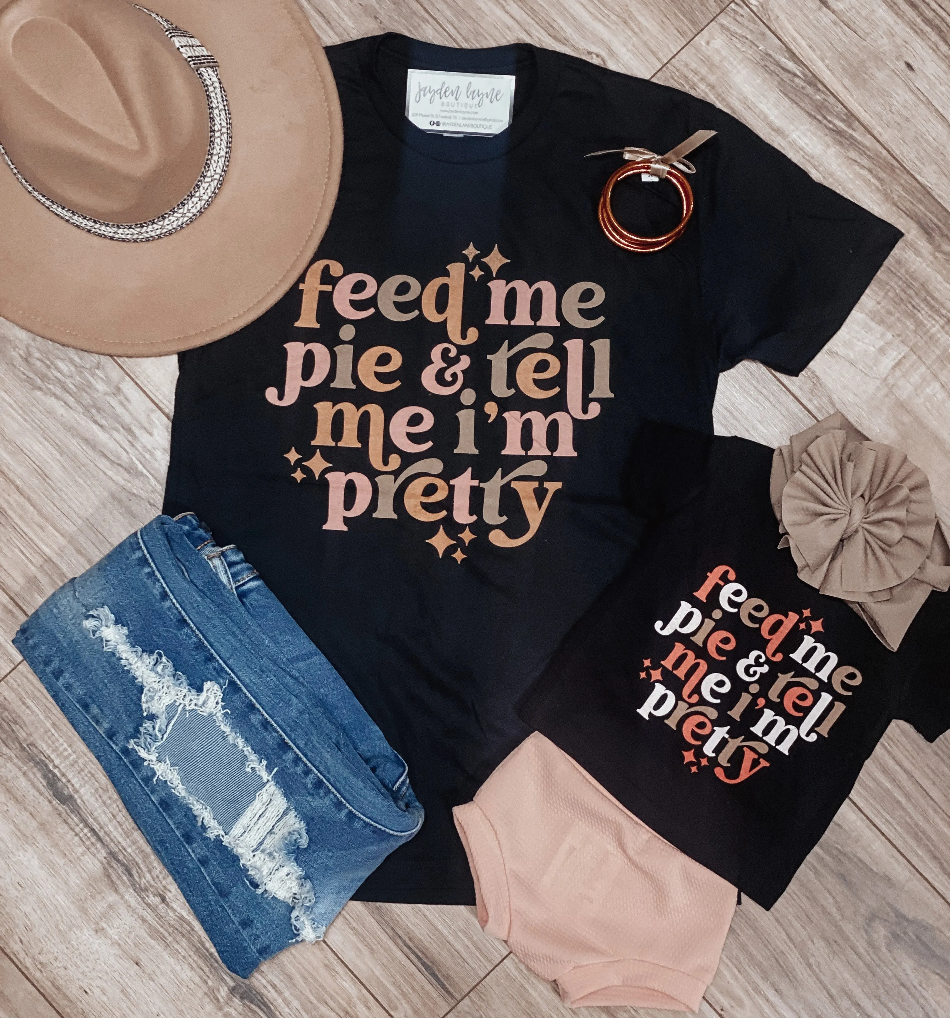 Children’s Feed me pie & tell me I’m pretty tee