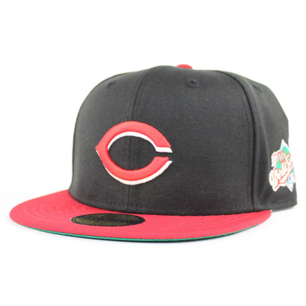 Cincinnati Reds 1990 World Series New Era 59Fifty Fitted Hat (Black Red Green Under Brim)