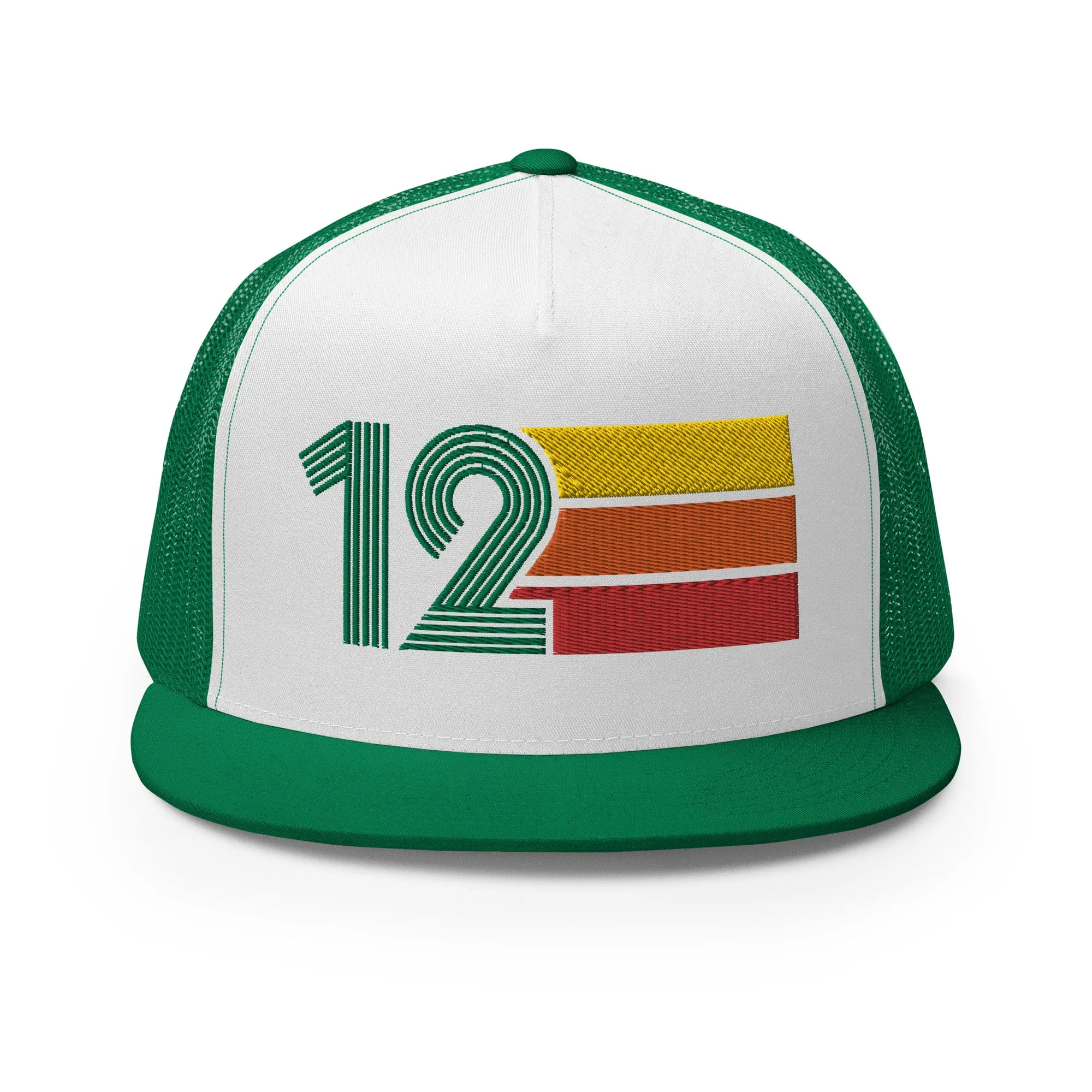 Classic Retro 2012 Flat Bill Trucker Cap