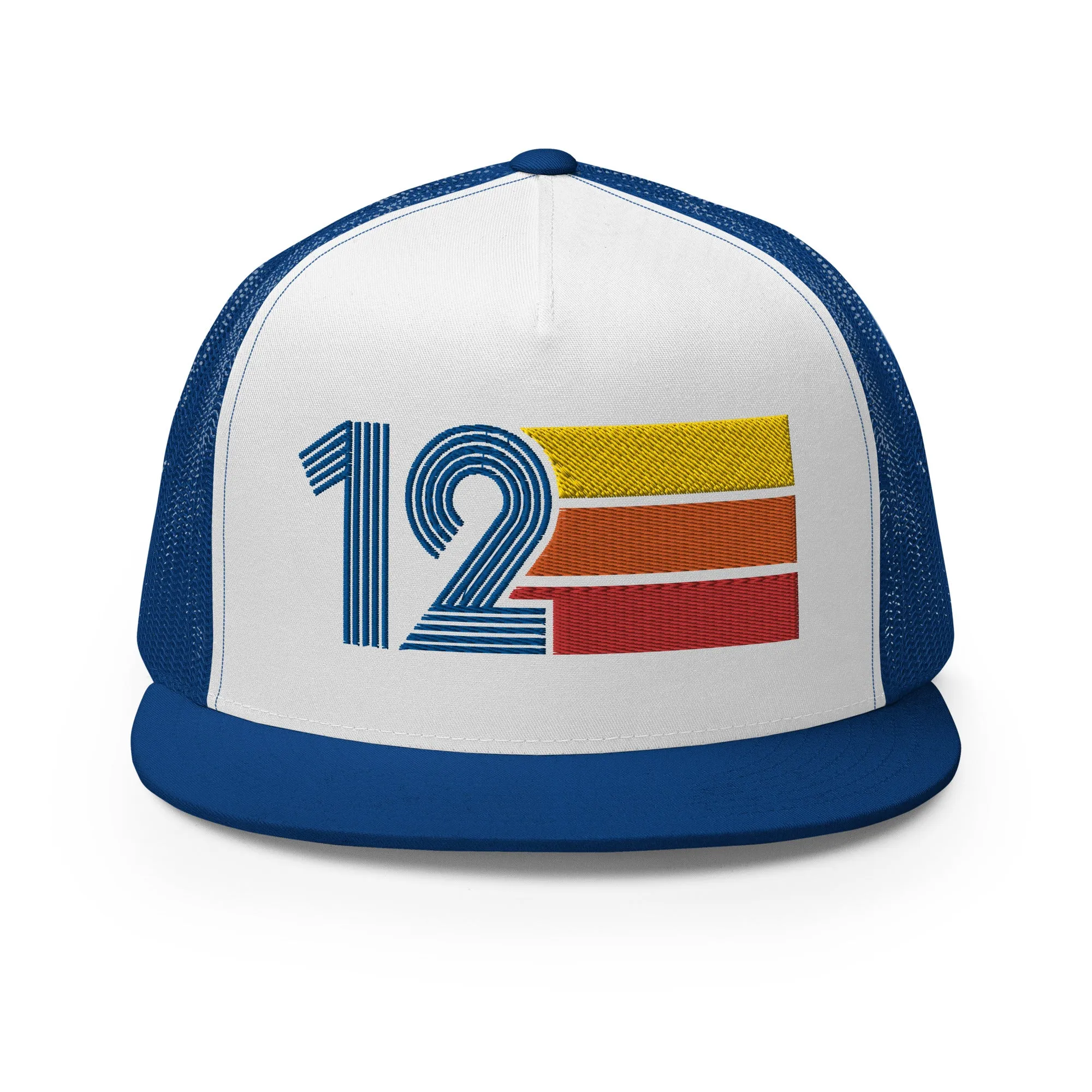 Classic Retro 2012 Flat Bill Trucker Cap