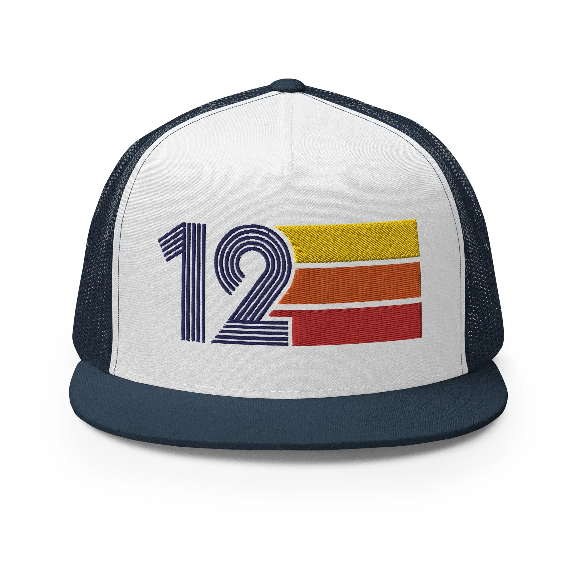 Classic Retro 2012 Flat Bill Trucker Cap