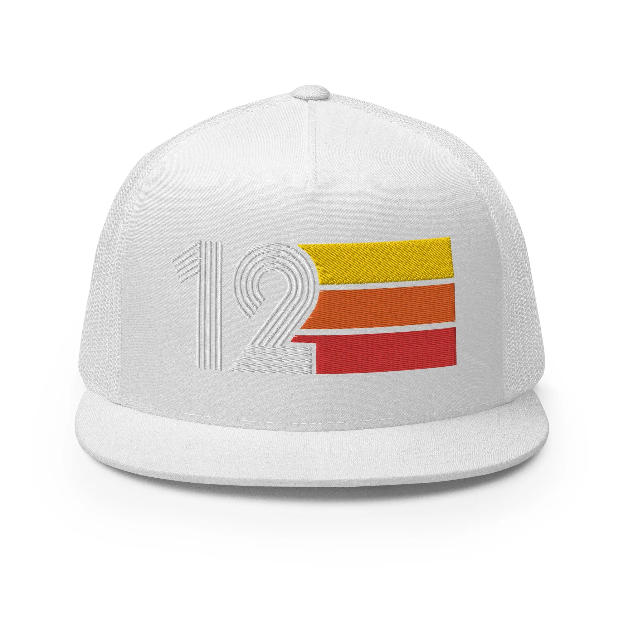 Classic Retro 2012 Flat Bill Trucker Cap