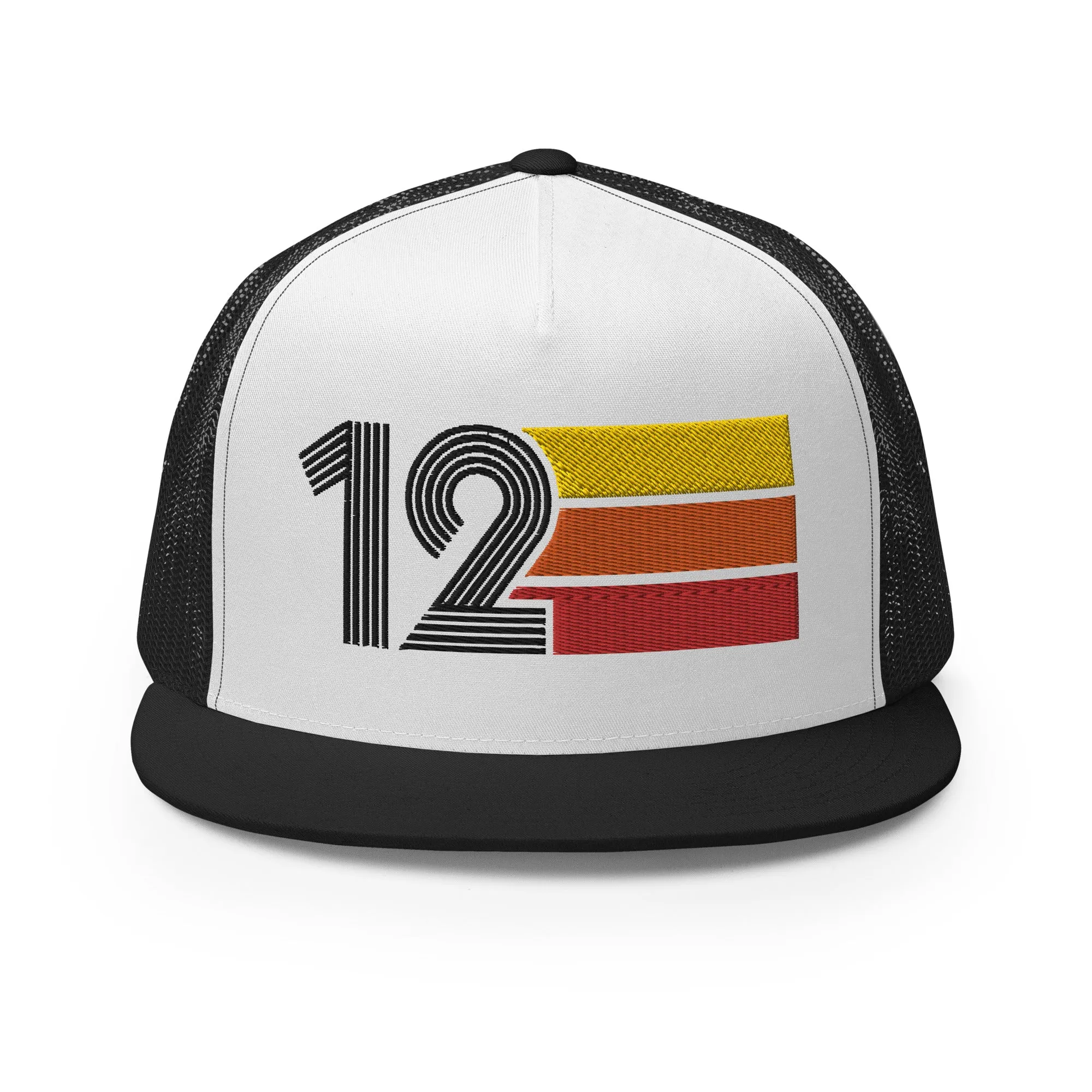 Classic Retro 2012 Flat Bill Trucker Cap