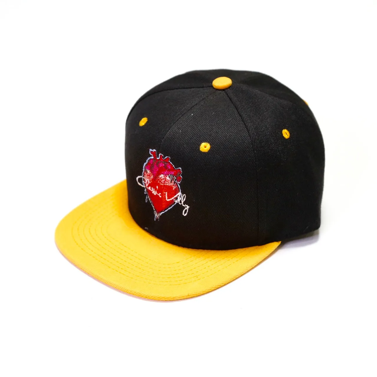 Classic Vally Heart Snapback - Black/Yellow