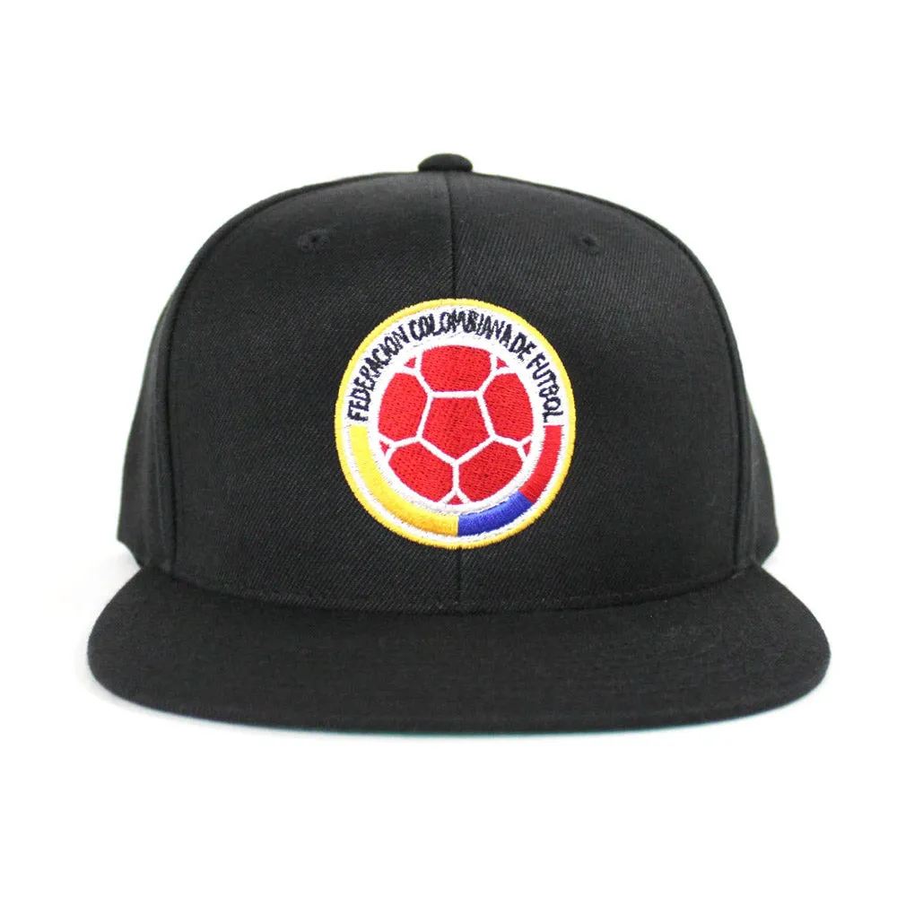 Colombia Crest Snapback Hat (Black Green Under Brim)