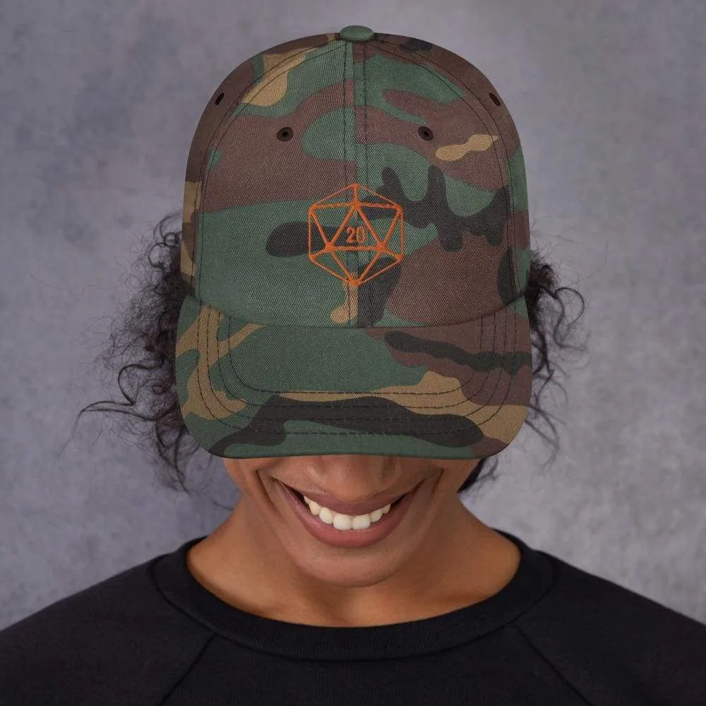 D20 Classic Orange Crit Classic Dad Cap