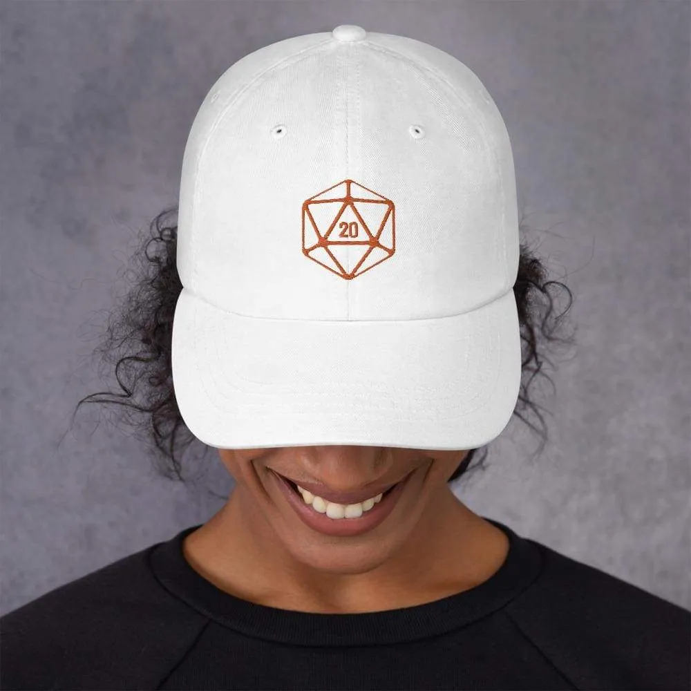 D20 Classic Orange Crit Classic Dad Cap