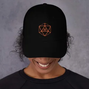 D20 Classic Orange Crit Classic Dad Cap