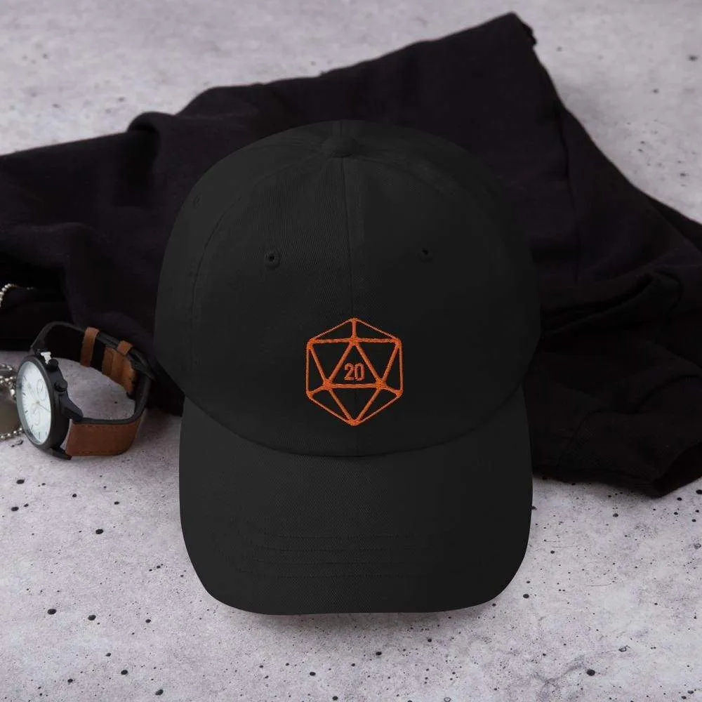 D20 Classic Orange Crit Classic Dad Cap