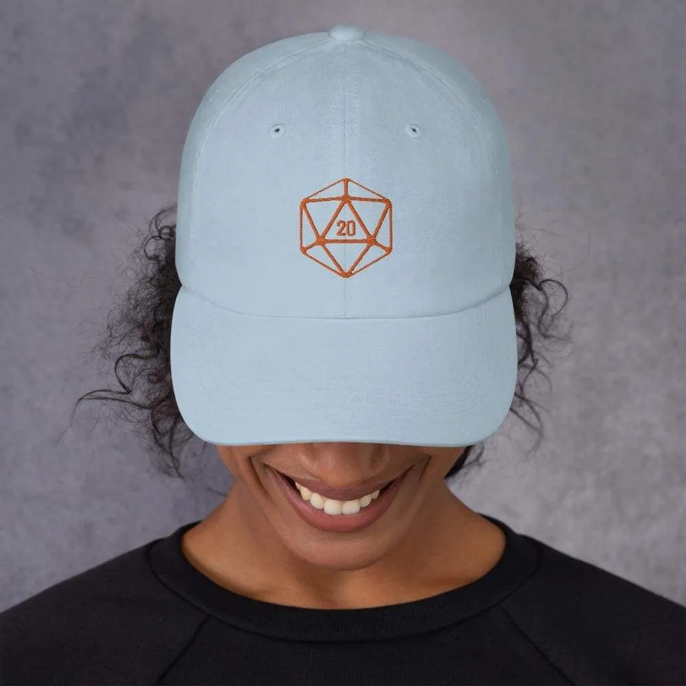 D20 Classic Orange Crit Classic Dad Cap