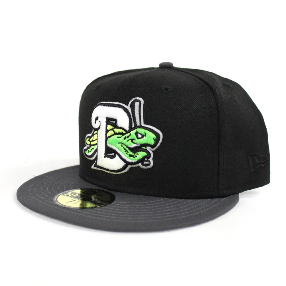 Daytona Tortugas New Era 59Fifty Fitted Hat (Air Jordan Retro 10 Black Gray Lime Gray Under Brim)