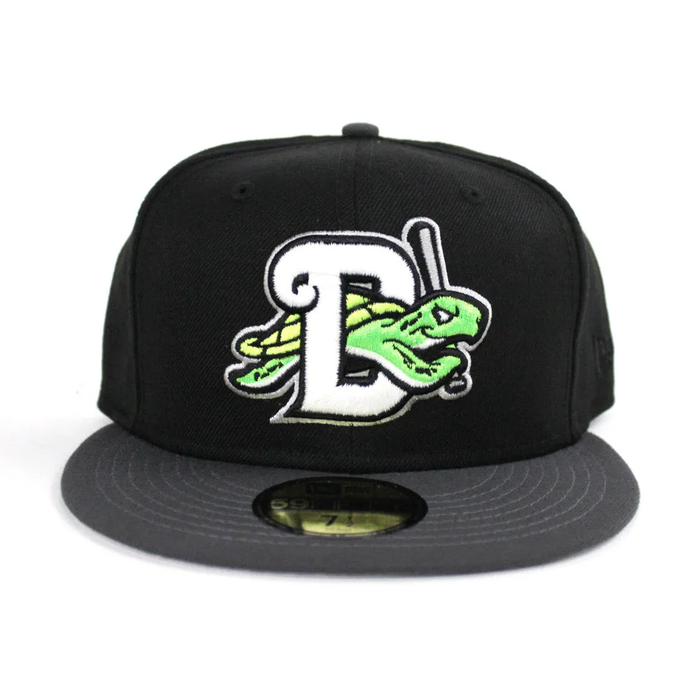 Daytona Tortugas New Era 59Fifty Fitted Hat (Air Jordan Retro 10 Black Gray Lime Gray Under Brim)