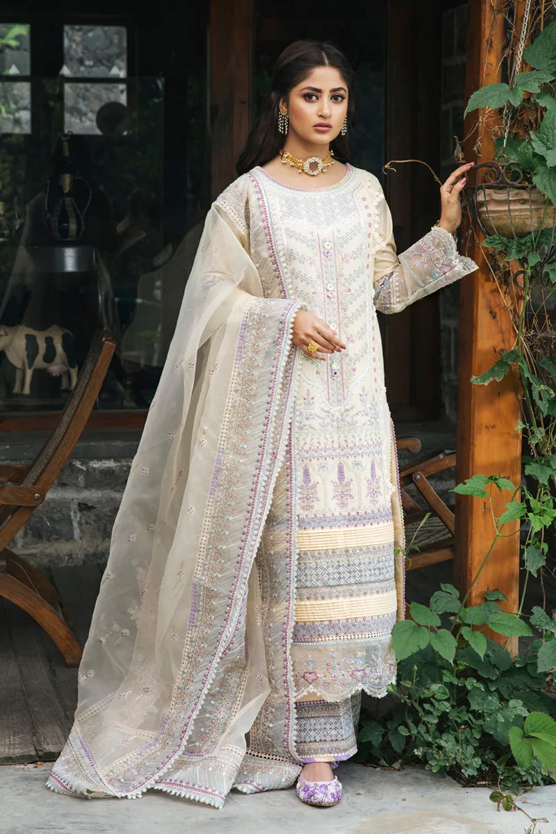 EB-09  DAPHNE | Qalamkar Rahi Luxury Festive Collection 2022 | Unstitched Embroidered Lawn Suits