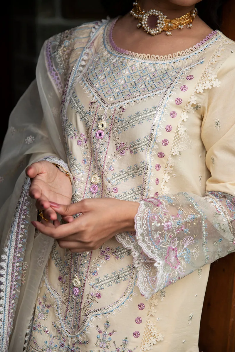 EB-09  DAPHNE | Qalamkar Rahi Luxury Festive Collection 2022 | Unstitched Embroidered Lawn Suits